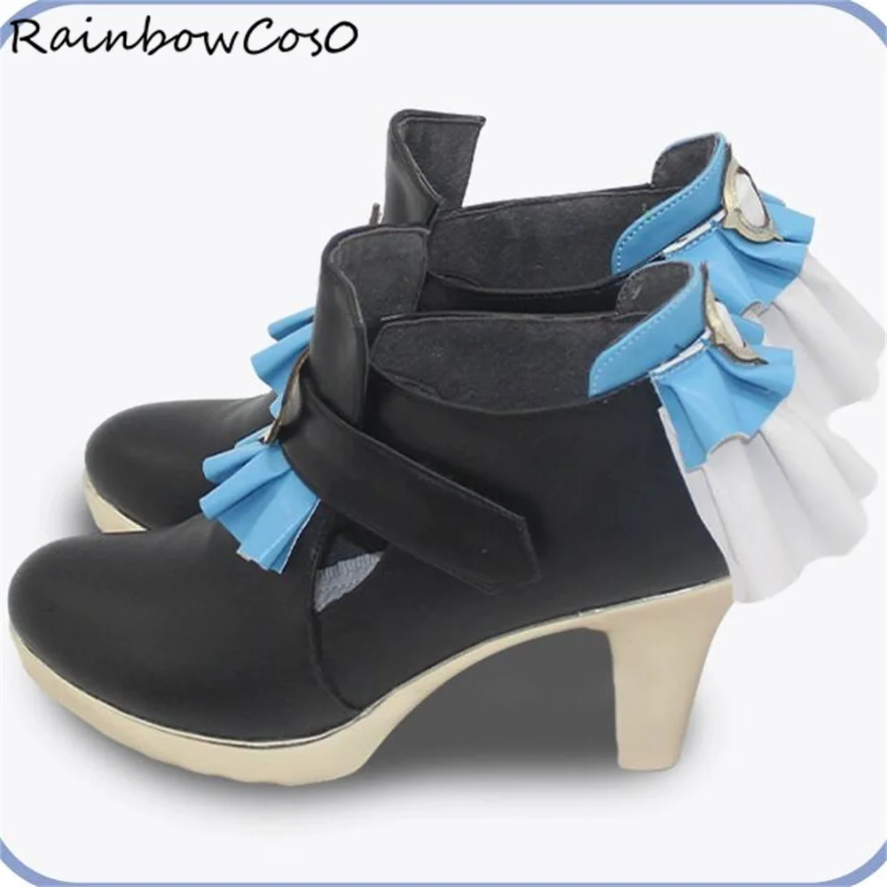 Xingqiu Xing qiu Genshin Impact Cosplay Chaussures Bottes, Jeu Anime, ixd'Halloween, Noël, Rainbow Cos0, W3121