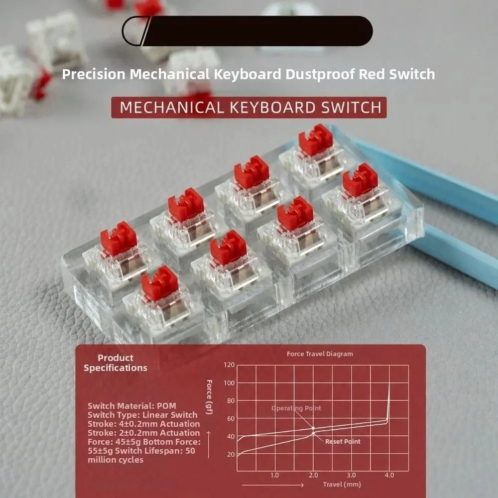 10Pcs Mini Mechanical Keyboard Switches Knocking Audible Click 3 Pin Tactile Switches DIY Strong Tactile Axis Shaft Switch