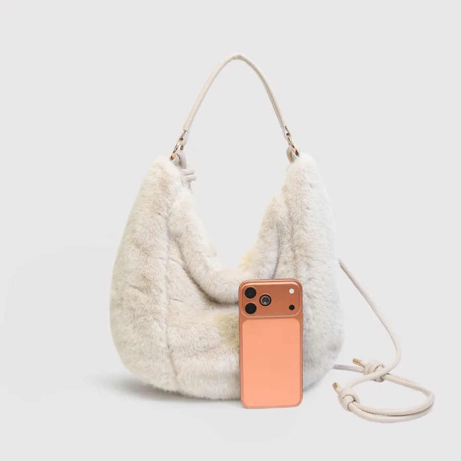 Neo Mint 2026 Winter Luxury Brand Design Faux Mink Fur Handbags Women Crossbody Shoulder Bags Chic Street Fashion Girls Hobo Bag