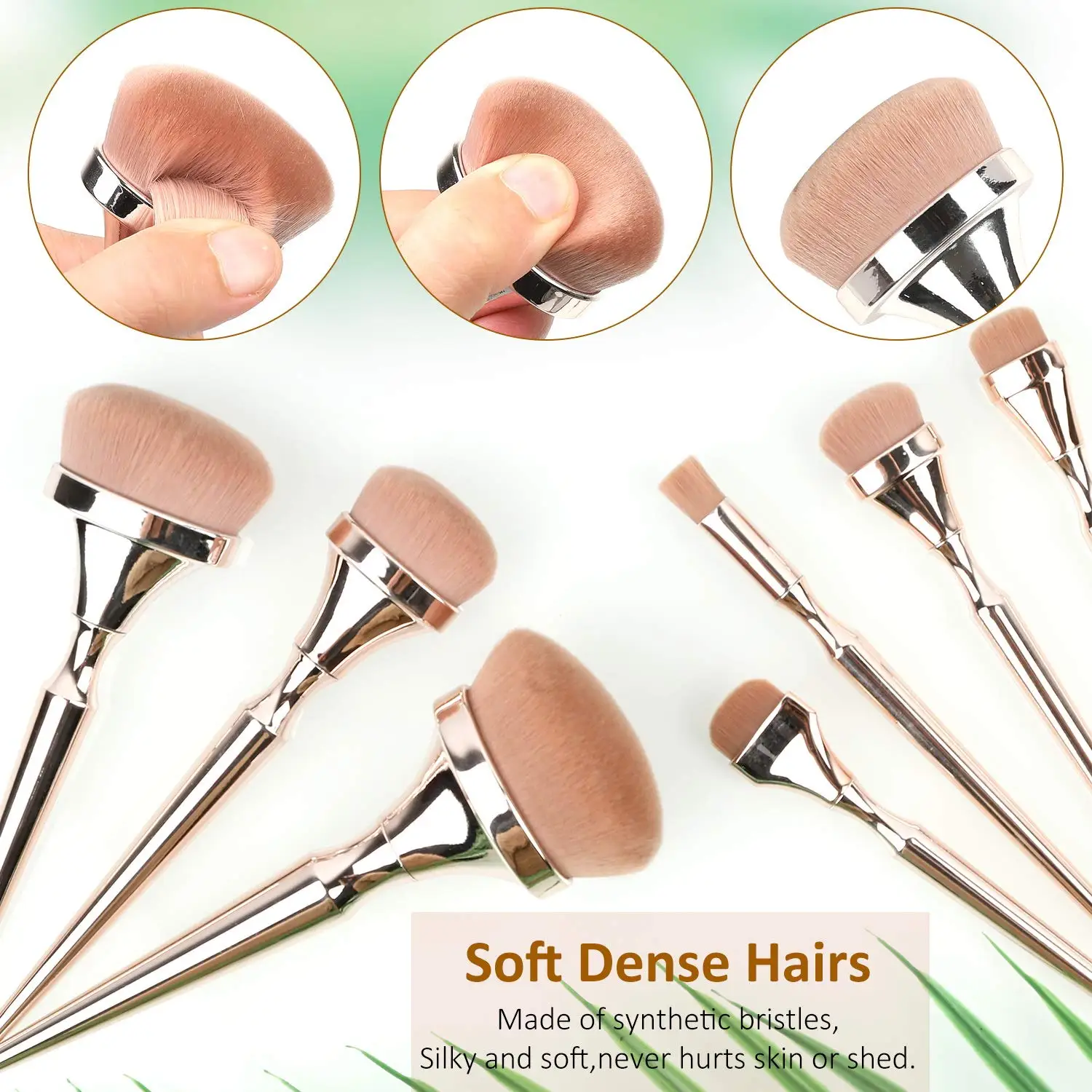 Conjunto de pincéis de maquiagem facial Fink para ferramentas de beleza, como pincéis de base, blush, contorno e sombra