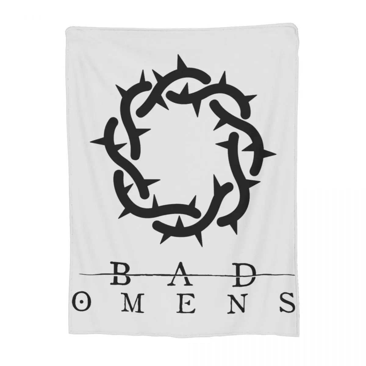 Bad Omens Logo Metalcore Merchandise Blanket Velvet Home Black Metal Throw Blankets Relax Soft for Couch Rug Piece