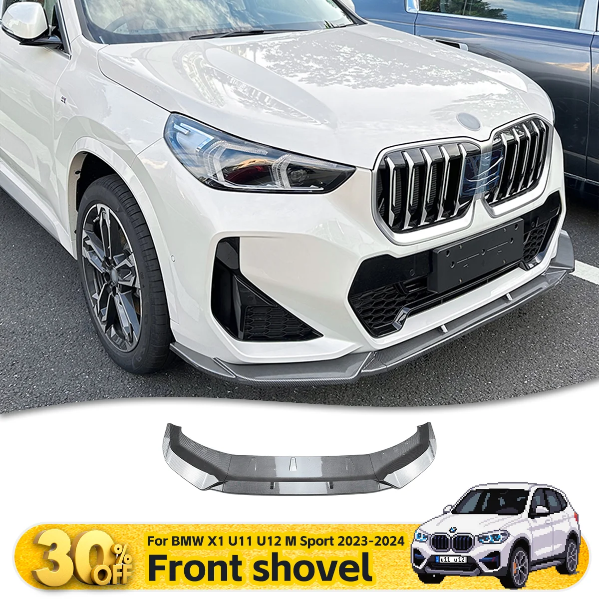 paraurti-anteriore-splitter-lip-cover-spoiler-body-kits-refit-per-bmw-x1-u11-m-sport-2023-tuning-graud-body-kits-accessori-auto-parte