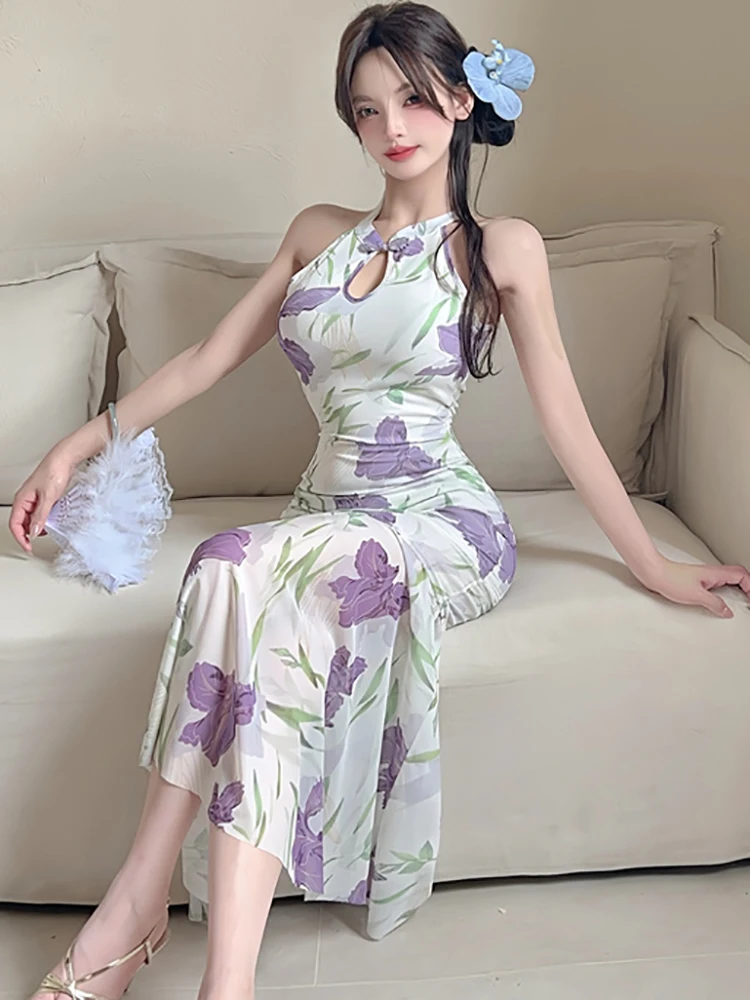 ผู้หญิง Boho ดอกไม้ Chic คอยาวชุดฤดูร้อน Elegant Ruffled ชุดลําลอง 2025 เกาหลีแฟชั่น Bodocn One Piece ชุด