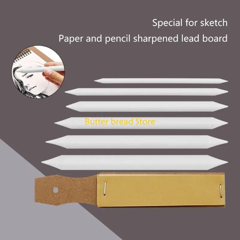 Bộ công cụ phác thảo dành cho nghệ sĩ W89C, Bộ giấy nhám Tortillion trộn đầu