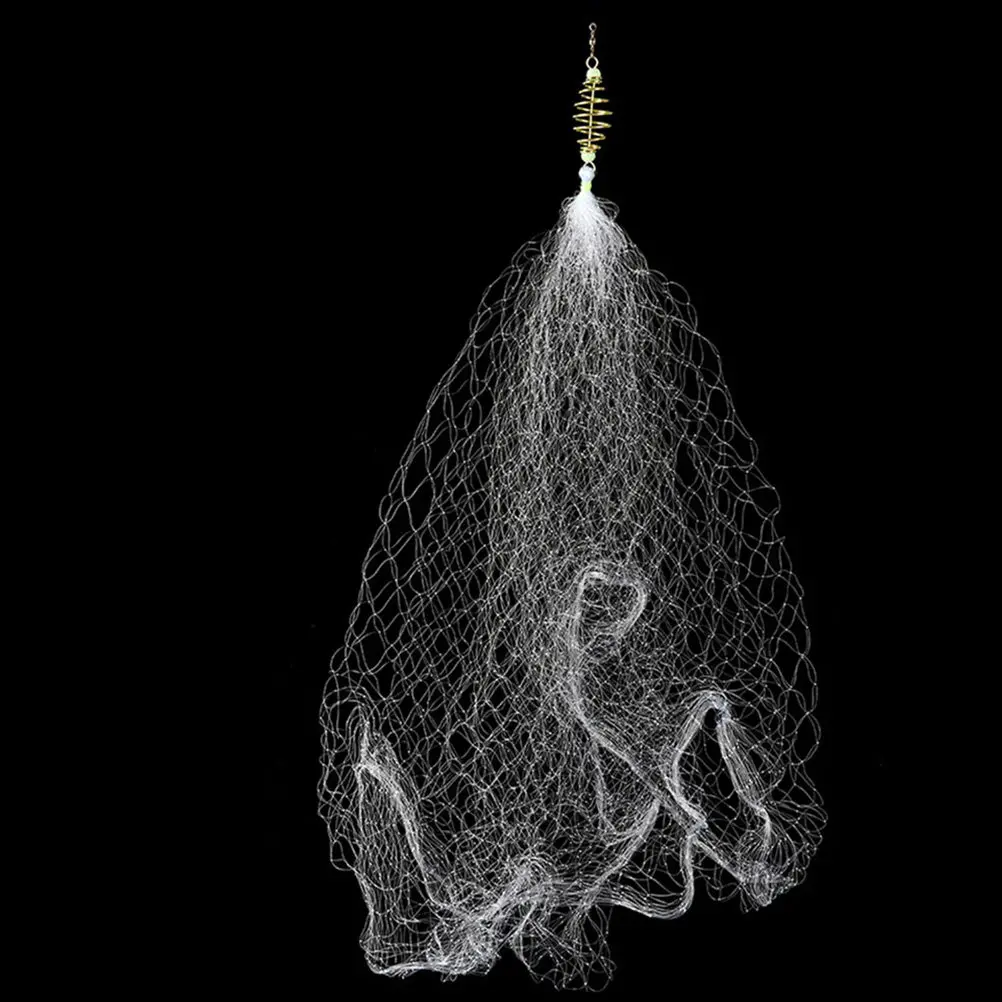 4Pcs High-Durability Nylon Iron Fishing Net Convenient Labor-Saving Fish Trap Waterproof Easy-Clean Portable Fishing Mesh Tool