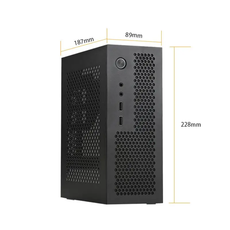 New! A09 Mini ITX Desktop HTPC Computer Case for ITX Motherboard Small 1U/Flex Gaming PC Case Chasis for Home and Office USB3.0