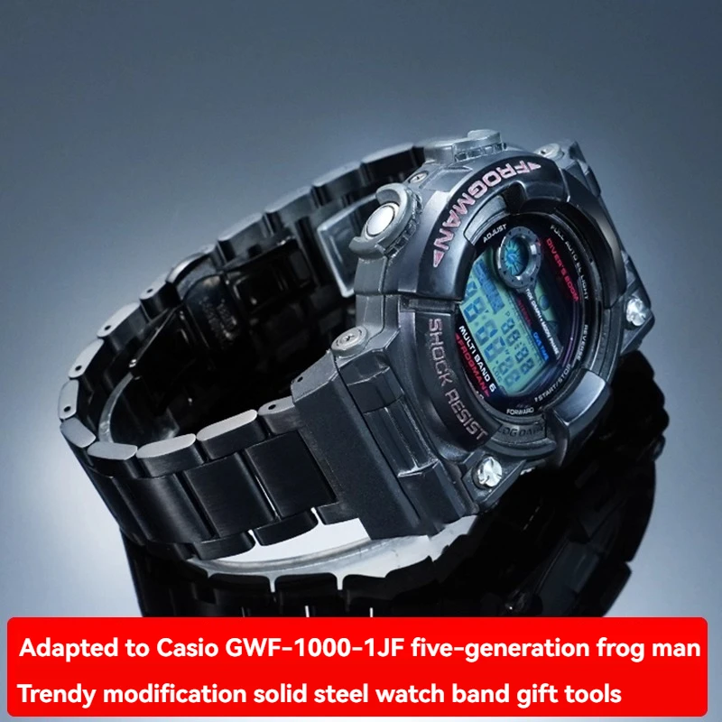 Trendy Solid Stainless Steel Modified For Casio G-SHOCK3184 GWF-1000-1JF Fifth Generation Frogman Series Men's Watch Accessories