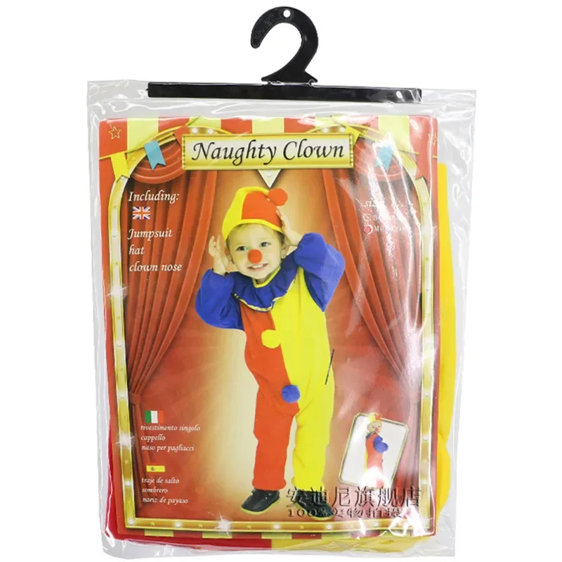 لطيف ملابس مهرج للأطفال بنين بنات هالوين عيد الميلاد كرنفال فستان بتصميم حالم للأطفال حفلة تنكرية تأثيري الملابس S-0001