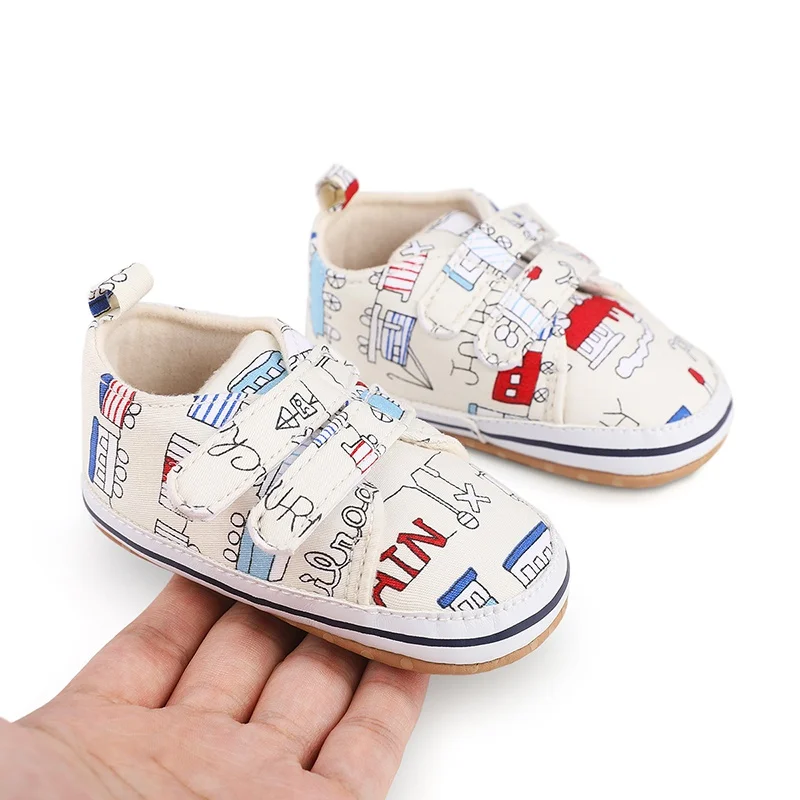 0-1Y Printed Baby Shoes Boy Girls Newborn Infant Prewalkers Toddler Casual Soft Sole Crib Moccasins Shoes Non-slip First Walkers