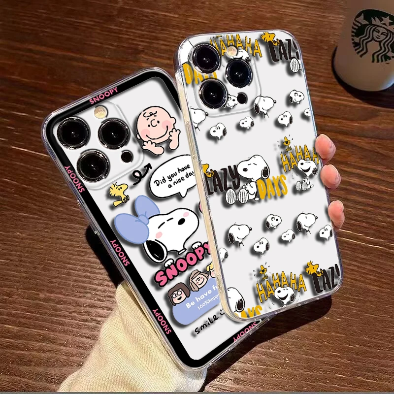 Snoopy cartoon Soft Case for Moto G9 Powe One Pro E12 E22I E22 G52 G42 G32 G22 G23 Z2 Z Play P40 P30 Edge 30