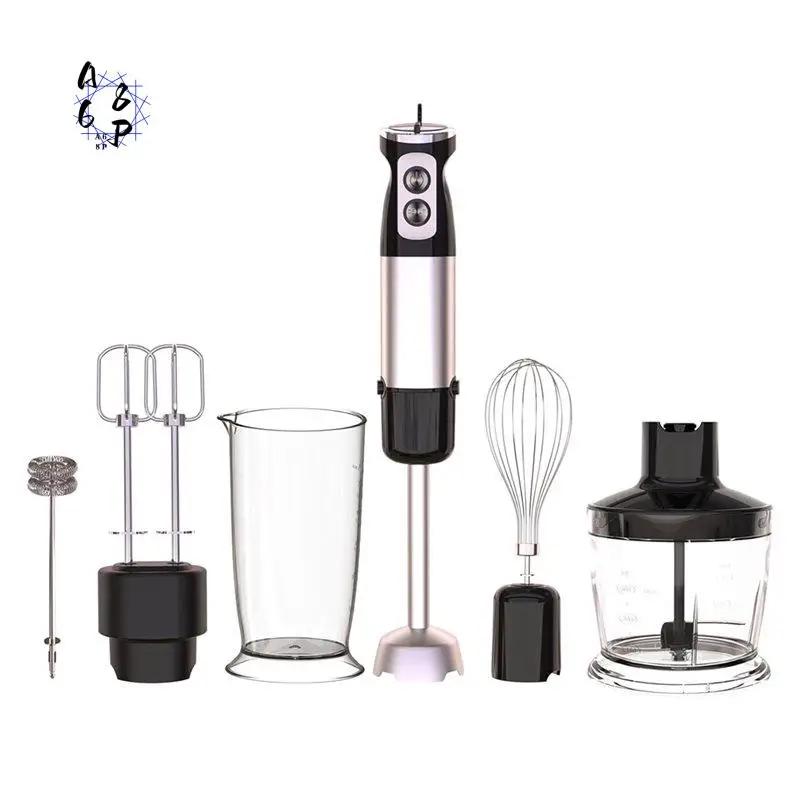 A68P-Hand Blender, High Power Pure Copper Motor With Double Mixing Blades Food Processor, Multi-Speed Hand Blender EU Plug