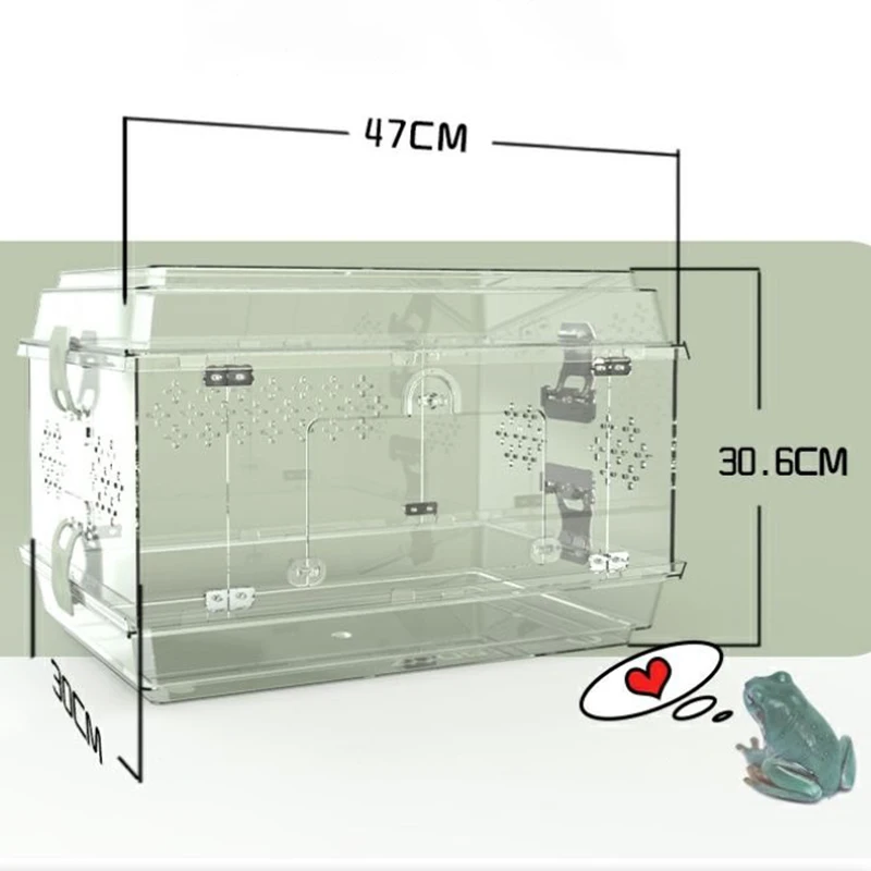 

Kennel Transparent Spider Turtle Tank Reptile Breeding Cage Snakes Terrarium Lizard Growbox Pet Products