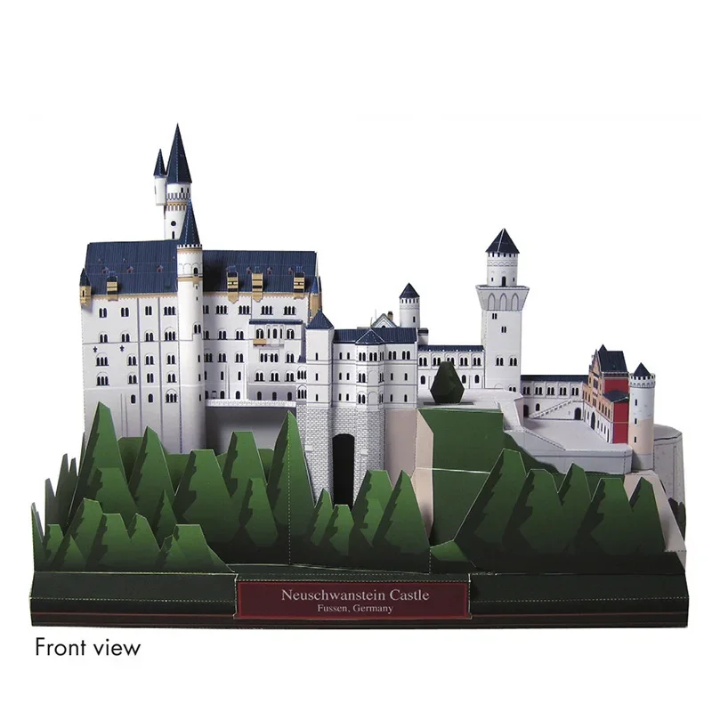Deutschland Neue Schwan Stein Schloss 3D Papier Modell Haus Papercraft DIY Kunst Origami Gebäude Teenager Erwachsene Handgemachte Handwerk Spielzeug QD-160