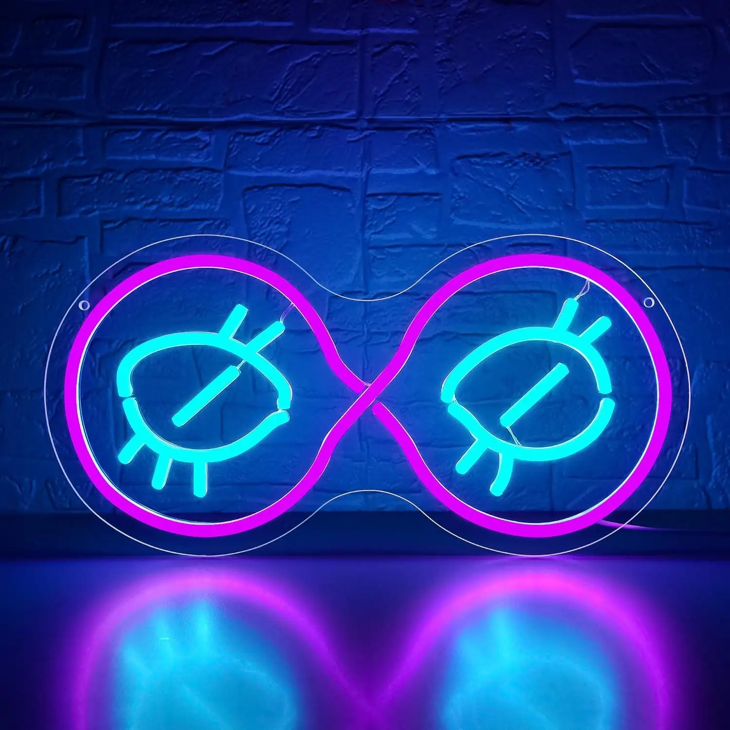 Fairy Tale Neon Sign for Wall Decor LED Dimmable Cartoon Eyes Neon Light for Living Room Bedroom Store Man Cave Birthday Gift