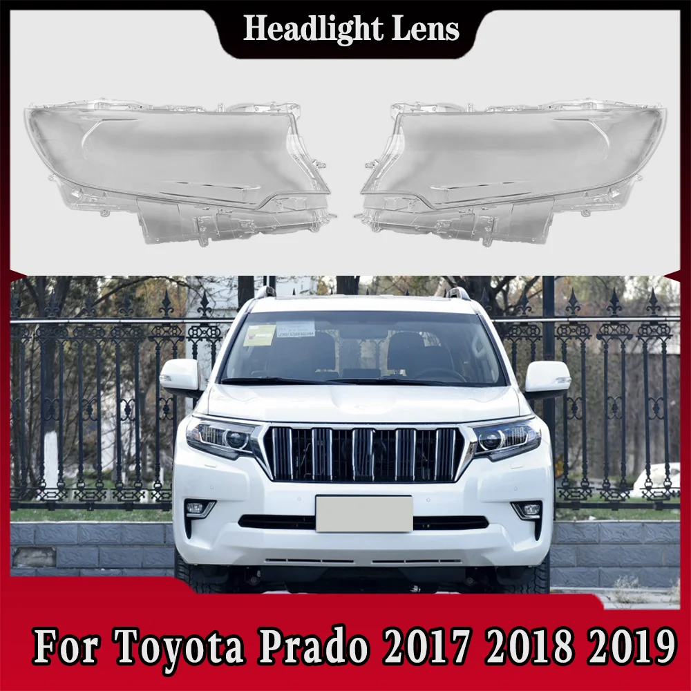 

Для Toyota Prado 2017 2018 2019, высокая фара, прозрачный абажур, крышка объектива, плексиглас, автозапчасти