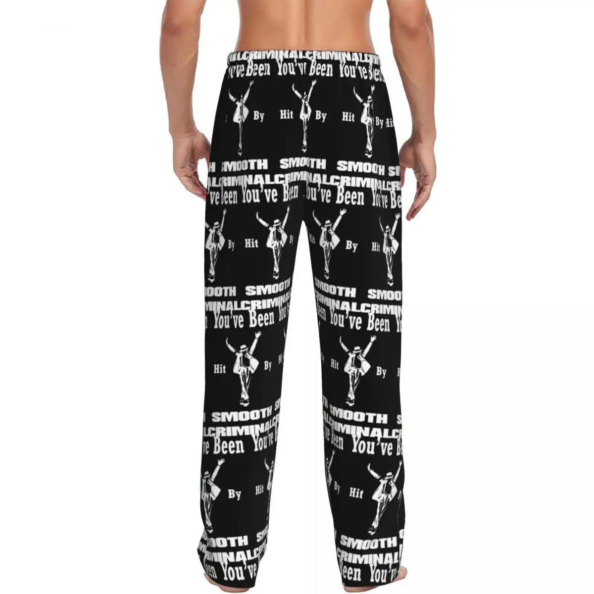 Custom Vintage MJ Smooth Criminal Michael Jackson Men Pajama Pants Lounge Sleep Sleepwear Bottoms with Pockets