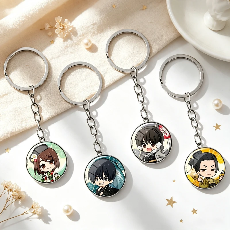 Jujutsu Kaisen Fashion Key Ring for Men Women Anime Cartoon Printed Keychain Students Schoolbag Clothing Decorative Key Chains