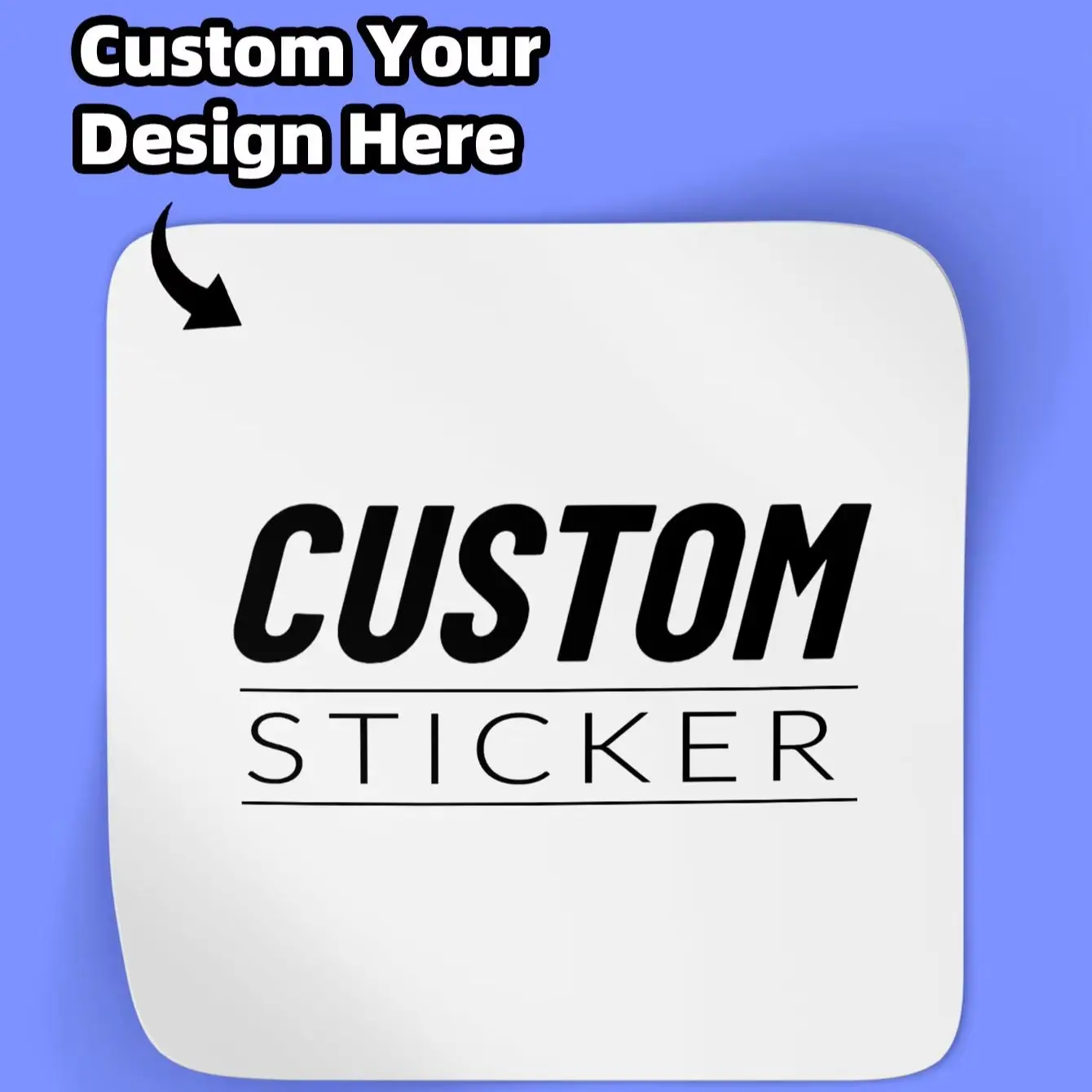 

1/70/120/210Pcs Custom Square PVC Stickers Waterproof Personalized for Party, Label, Packaging