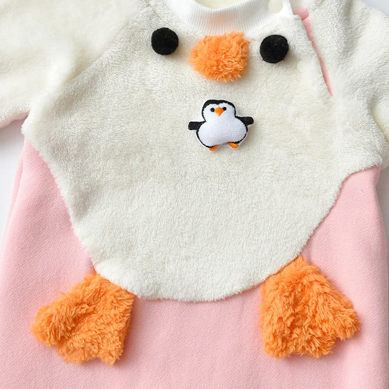 جديد الشتاء طفل الفتيات السروال القصير البطريق زين زائد الصوف الاطفال طفل الفتيان حللا المرقعة الوليد الفتيان داخلية أبلى