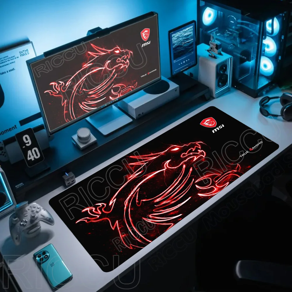 HD XXL 40x90cm Esports PC accessories MSI Game Mouse Pad Gaming Computer Gamer Large natural Rubber Art Mousepad expand Desk Mat