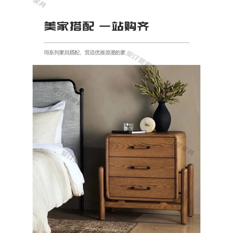 French antique six-chest cabinet with drawers retro artistic chest cabinet secret  bedroom wall storage side cabinet