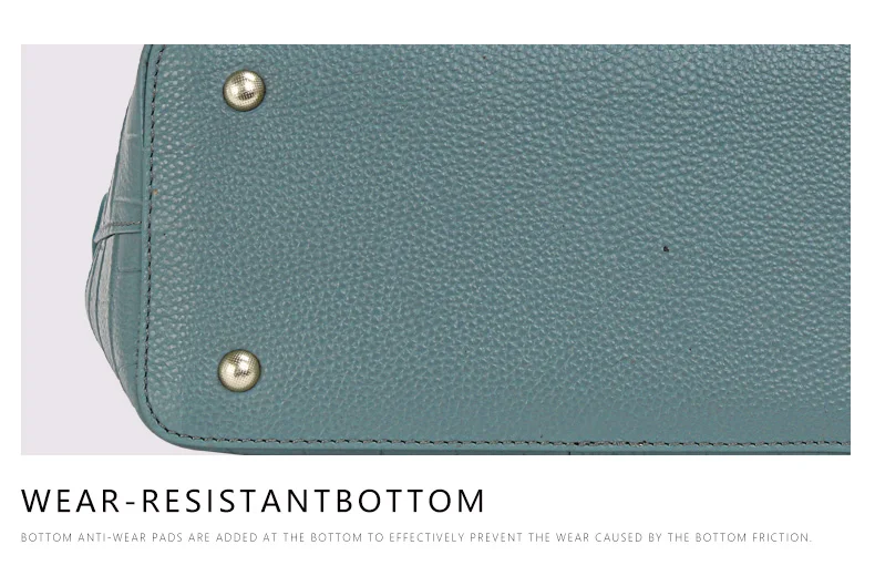 Krokodilmuster Echtleder Damen-Korbtasche, Handtasche aus Oberleder, Neue Modische Damenhandtasche & Umhängetasche 2026 – Detail 12