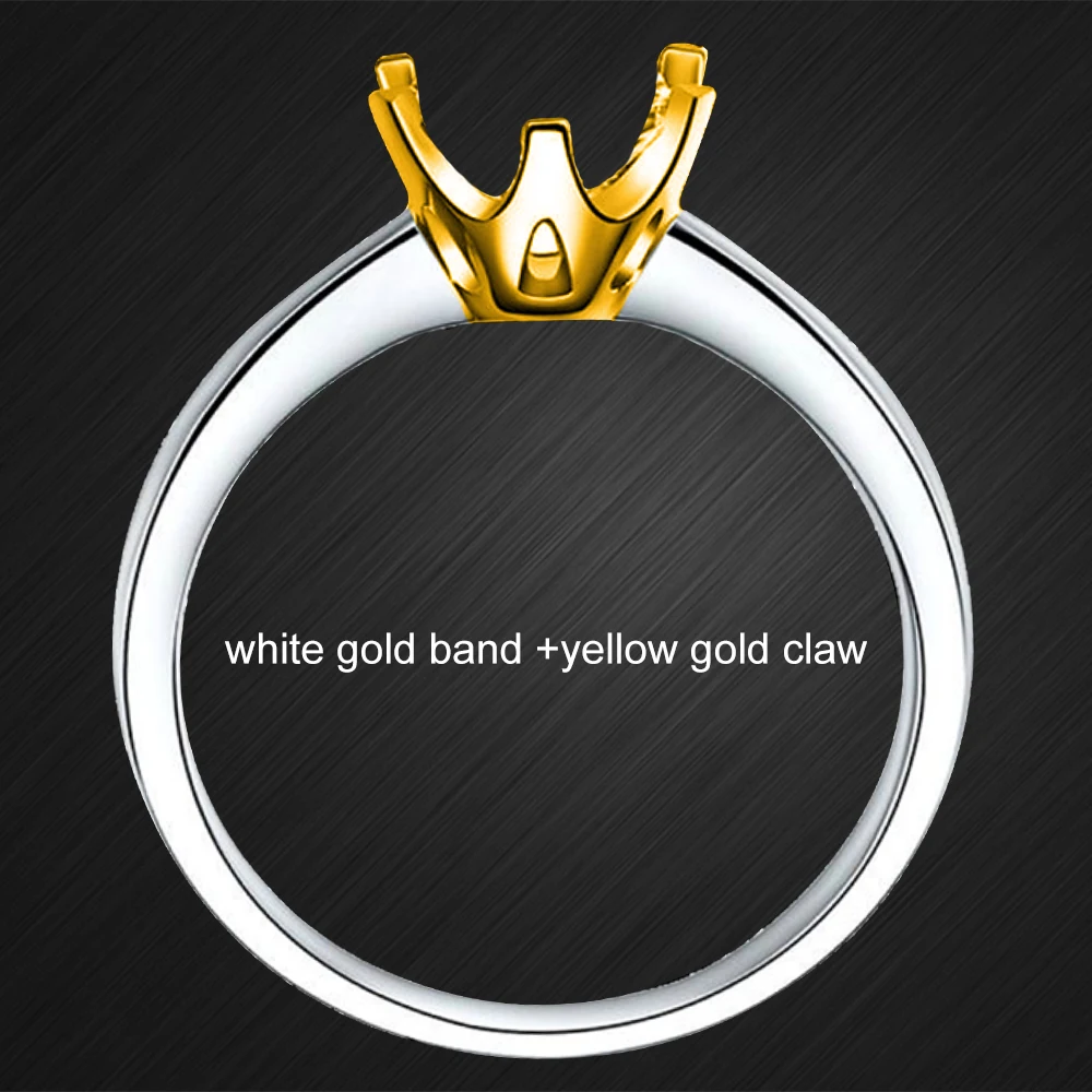 Fancy Yellow VVS1 3 Carat 7x9mm Brilliant Cushion Cut Moissanite Solitaire Ring Solid 18K Gold AU750 Two‑Tone Hypoallergenic Sparkling Promise Wedding Fine Jewelry Gift for Women