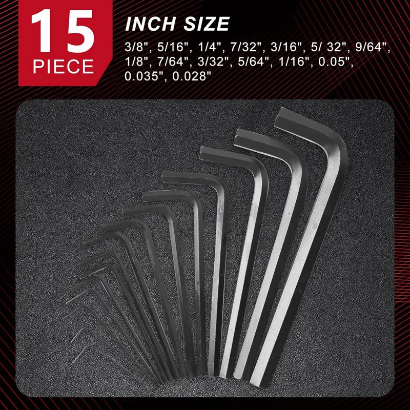 35-Piece Allen Wrench Sets Metric (0.7mm-10mm) and SAE(0.028\