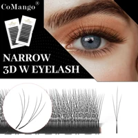 CoMango Mix&Single 8-15 3D W Eyelashes Extension 3D W Spark Clover Lashes Super Soft Black Eyelashes Makeup