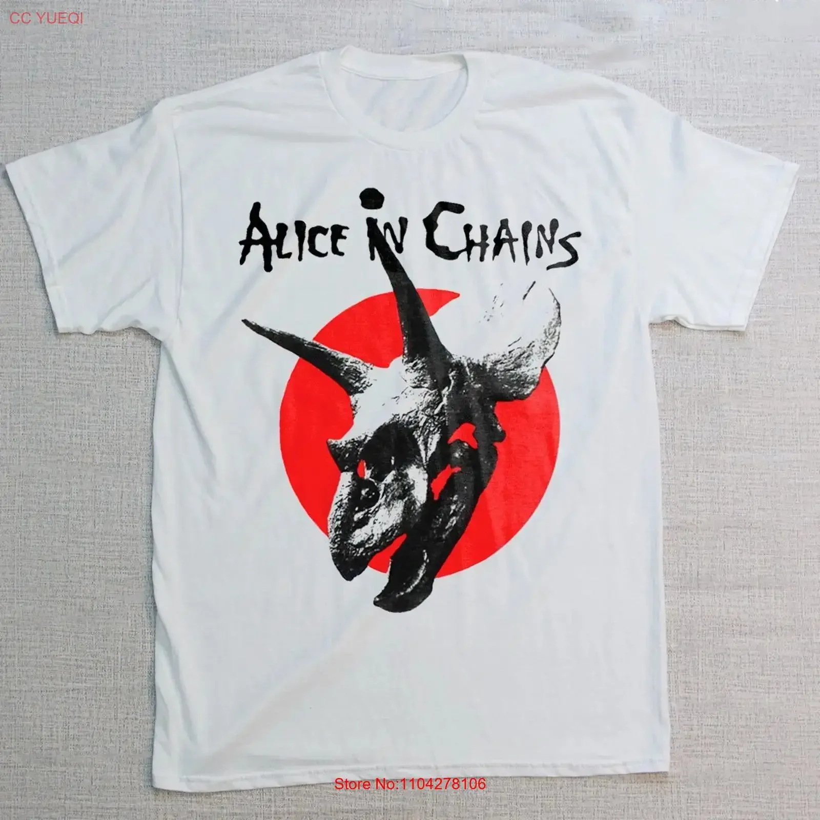 Alice In Chains The Devil Put Dinosaurs Here White T shirt Size S 5XL vintage Washed Slightly Stylish graphic homme Breathable
