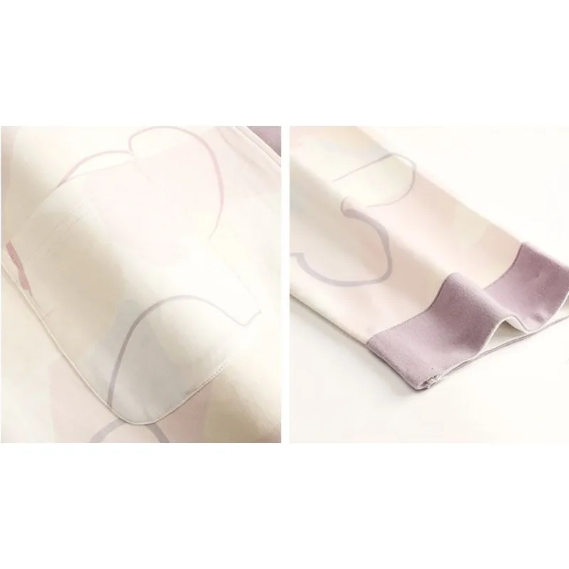 2023 New Pure Cotton Pajama Women Spring Autumn Sweet Loungewear Cute Cardigan Girls Homewear Korean Casual V-neck Sleepwear Set