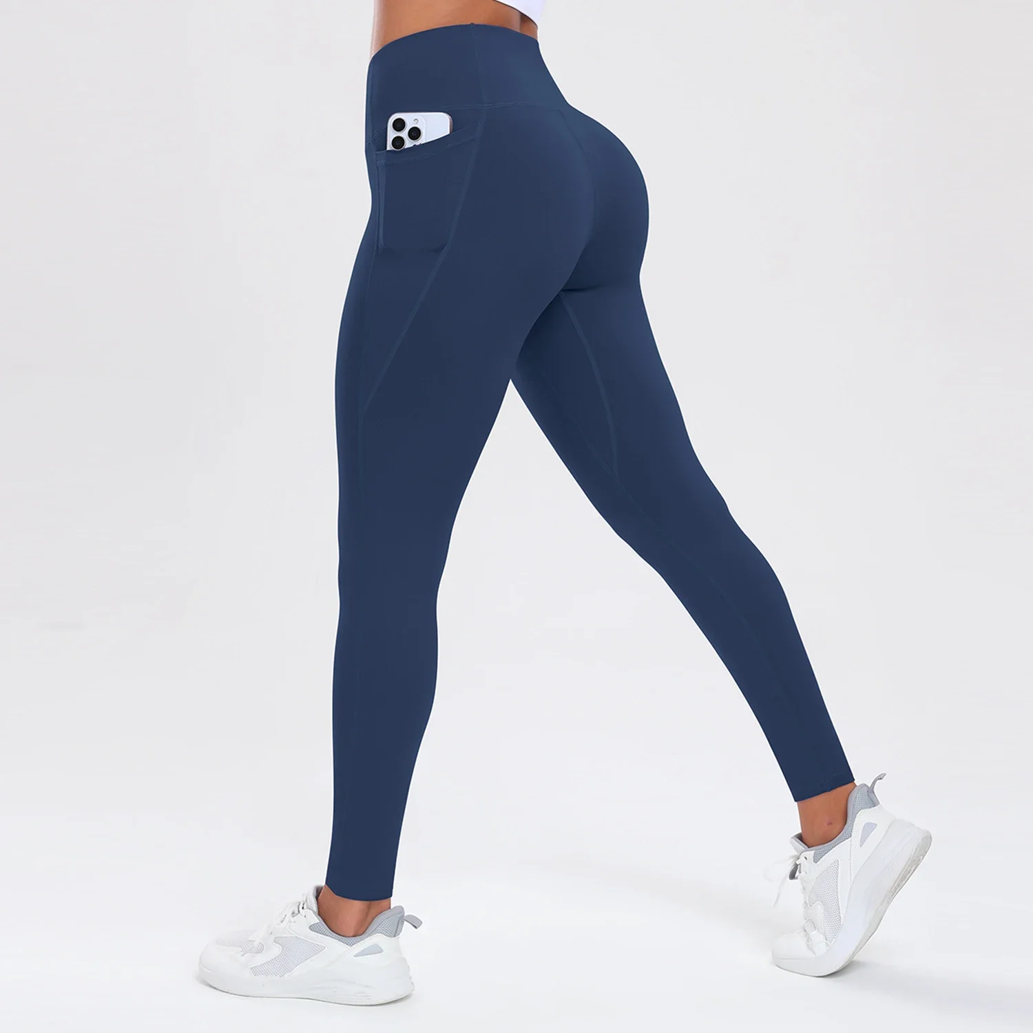 Damen-Yogahose mit Taschen, Po-Lifting, Bauchkontrolle, Sport-Leggings, hohe Taille, Fitness-Strumpfhose, Sportbekleidung, Sportswear
