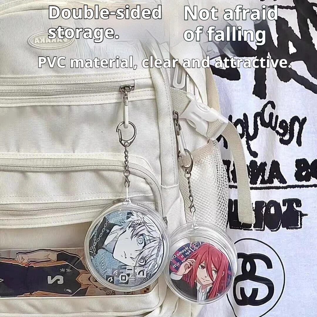 Baking Protective Case Pendant Circular Baking Transparent Hanging Bag Double-Sided Badge Scratch Resistant Display  Artifact