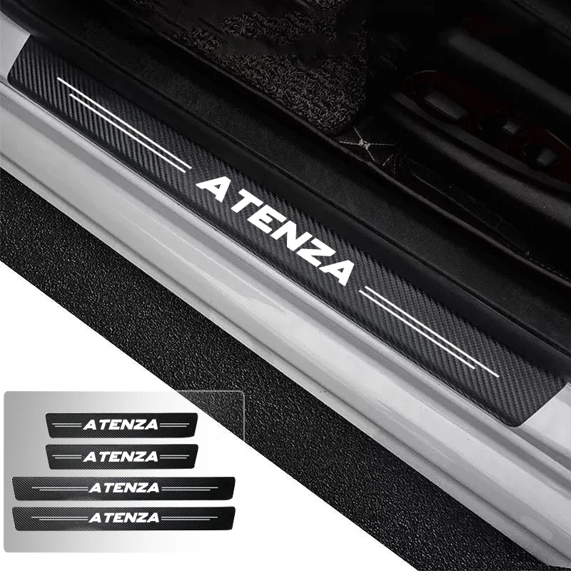 

Car Door Sill Carbon Fiber Sticker Threshold Side Anti Scratch Waterproof For Mazda 6 Atenza Trunk Bumper Scratch Guards Decals