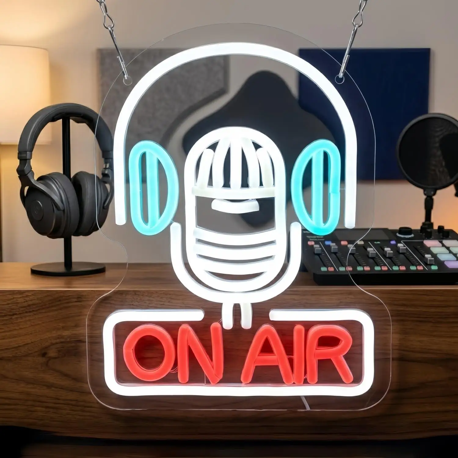 On Air Neon Sign USB Dimmable LED Neon Light for Recording Studio Podcast Room Live Stream Room Music Themed Neon Wall Art Gifts