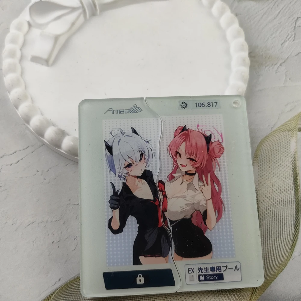 Game Blue Archive Azur Lane IJN Taihō Yozakura Kirara Cosplay Keychain Acrylic Keyring Key Chain Bag Accessories Ornament Props
