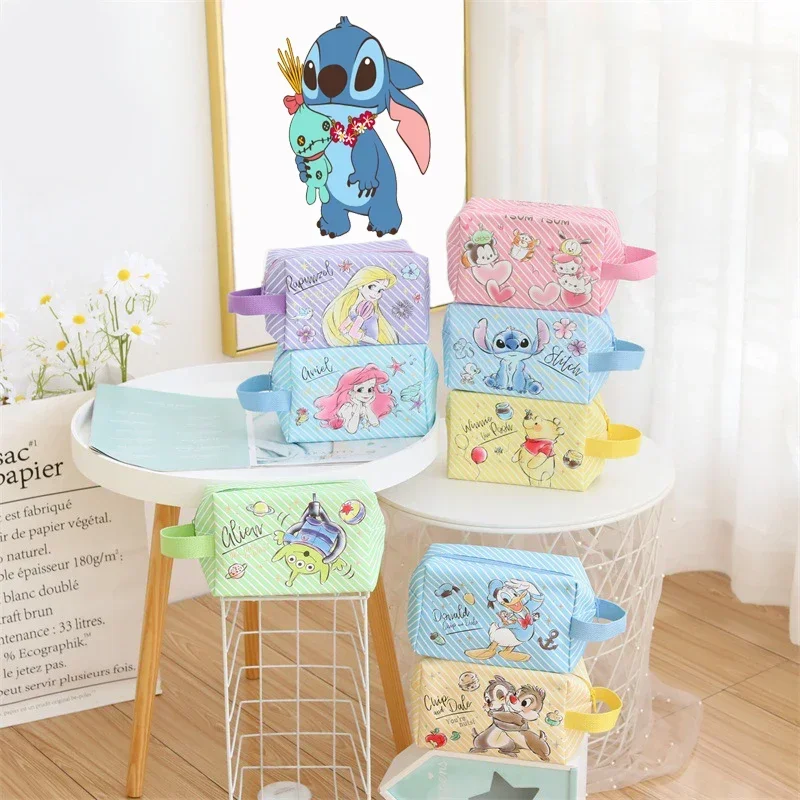 Disney Stitch Girls Makeup Bag Cute Women\'s Bag Sanitary Napkin Cosmetic Key Headphone Medicine Sundries Storage bag Gift