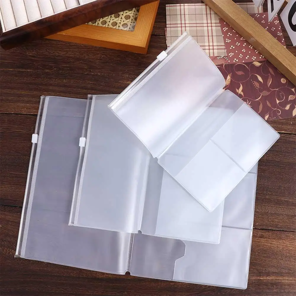 PVC Zipper Bag for Midori Travelers Notebook Journal Planner Accessory Card Holder Storage Standard/Pocket/Passport