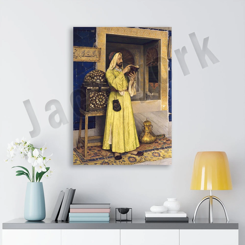 Osman Hamdi Bey - Wonder Fountain Vintage Exhibition Poster Abstract Home Decor Print Wall Art