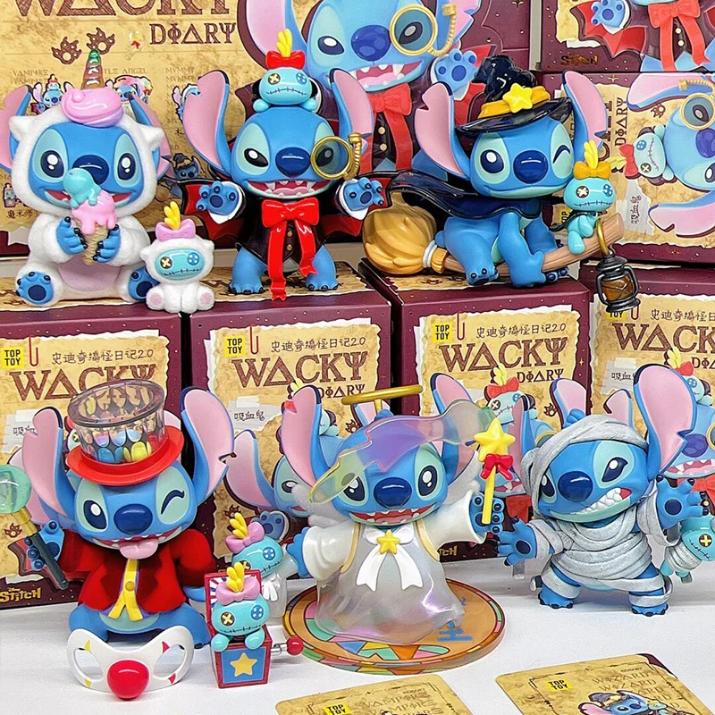 

Stitch Weird Diary 2.0 Series Blind Box Cute Stitch Action Figure Mystery Box Weird Anime Figure Surprise Bag Desk Decor Toys