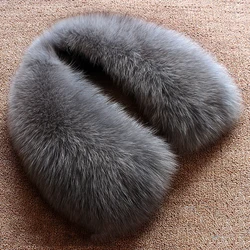 Real wool collar whole fur fox fur square collar leather coat wool coat collar men and women winter warm neck protection