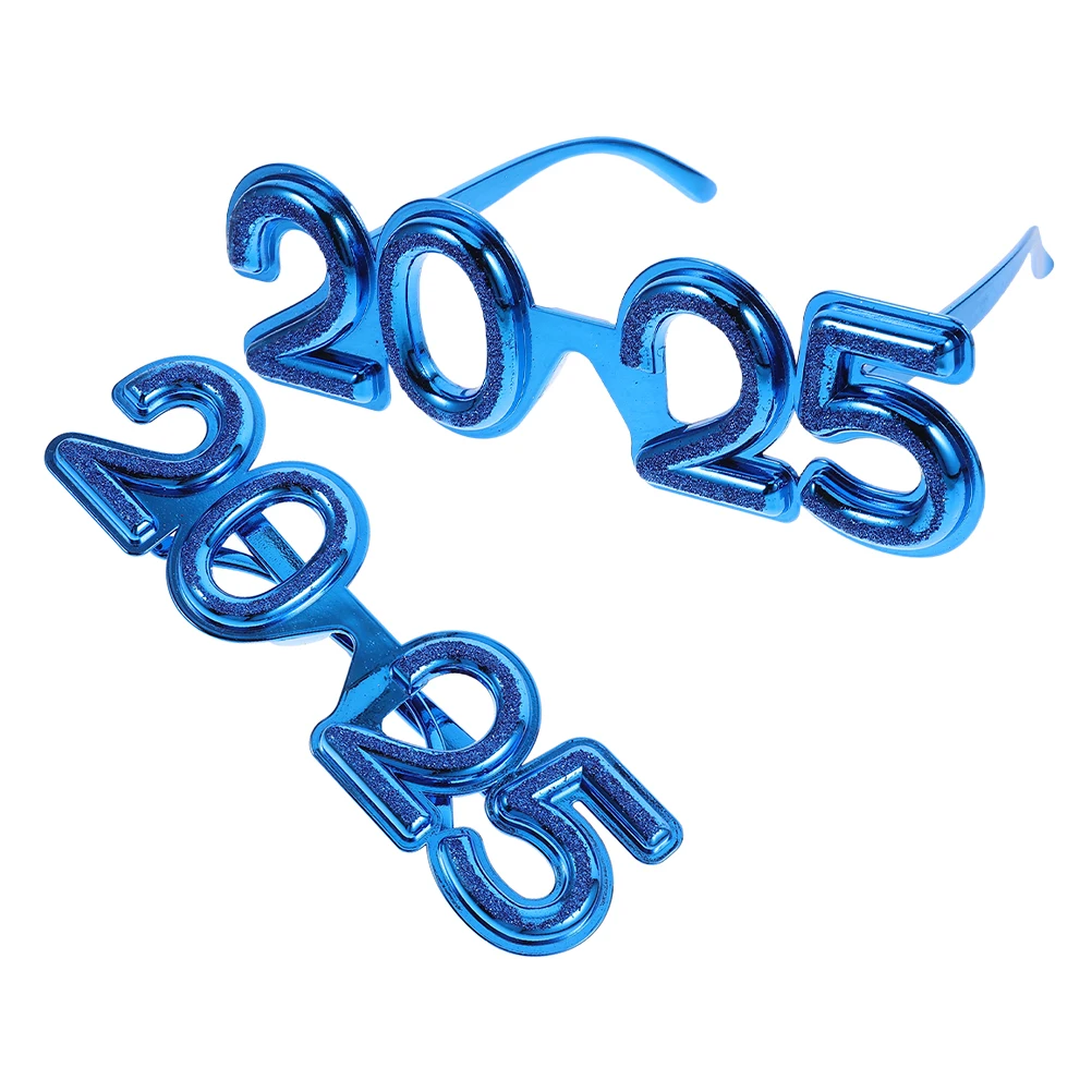 2 pçs óculos de ano novo feliz véspera festa óculos dança foto engraçado para o ano