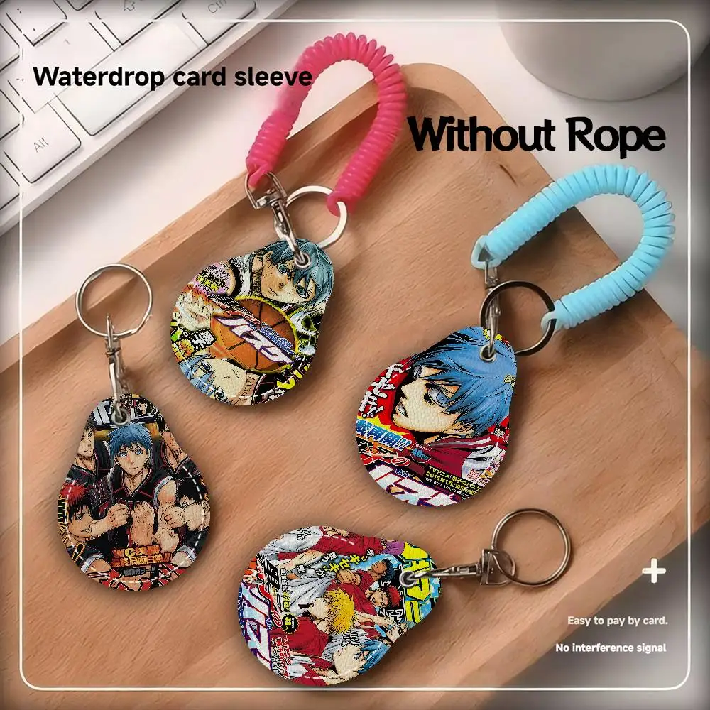 Anime Kurokos Basketball Creative Cartoon Pattern Sensitive Access Card Protective Sleeve Keychain Fashion Decorative Pendant