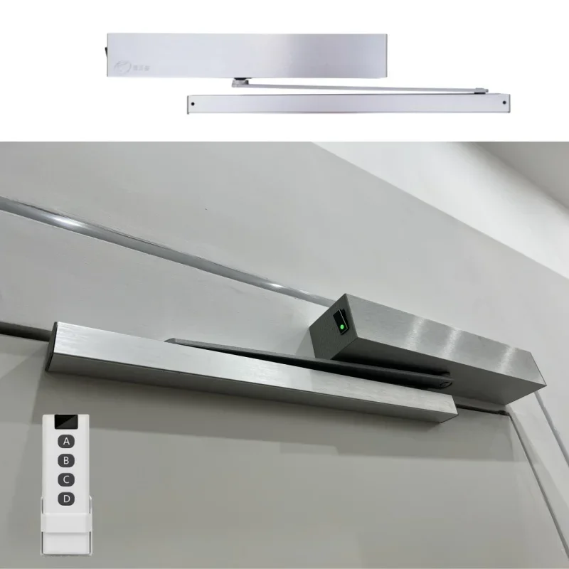 Wireless Remote Control Aluminum Alloy One-sided Opening and Closing Device 90 Angle Automatic Swing Double Rotary Door Operator