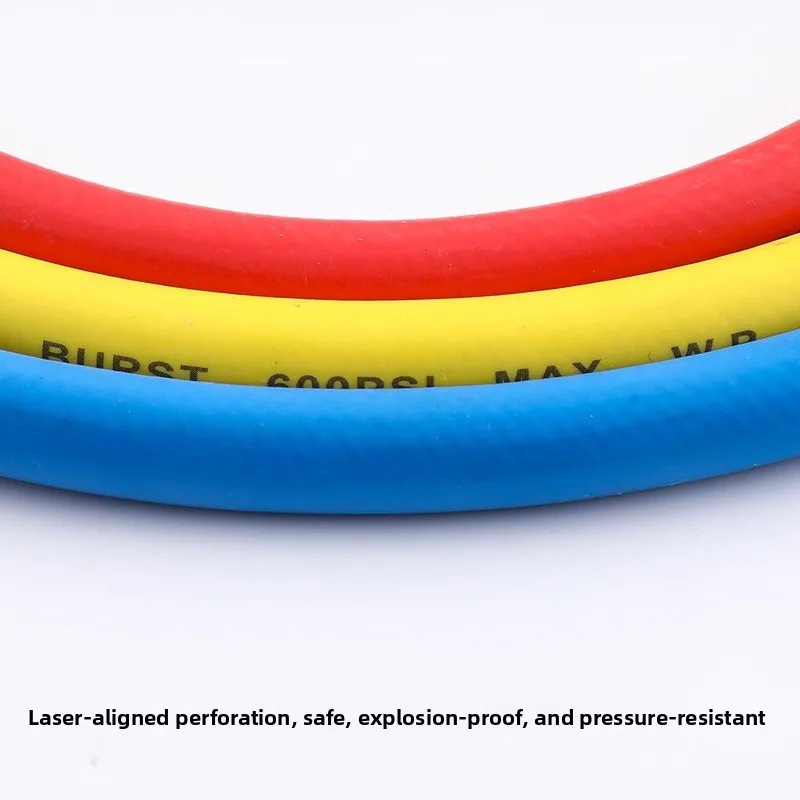 0.9M-1.8M AC Charging Hose Tube Kit Hose Low Loss Fittings for R410R22R134 Refrigerant Air Conditioning Manifold Gauge New