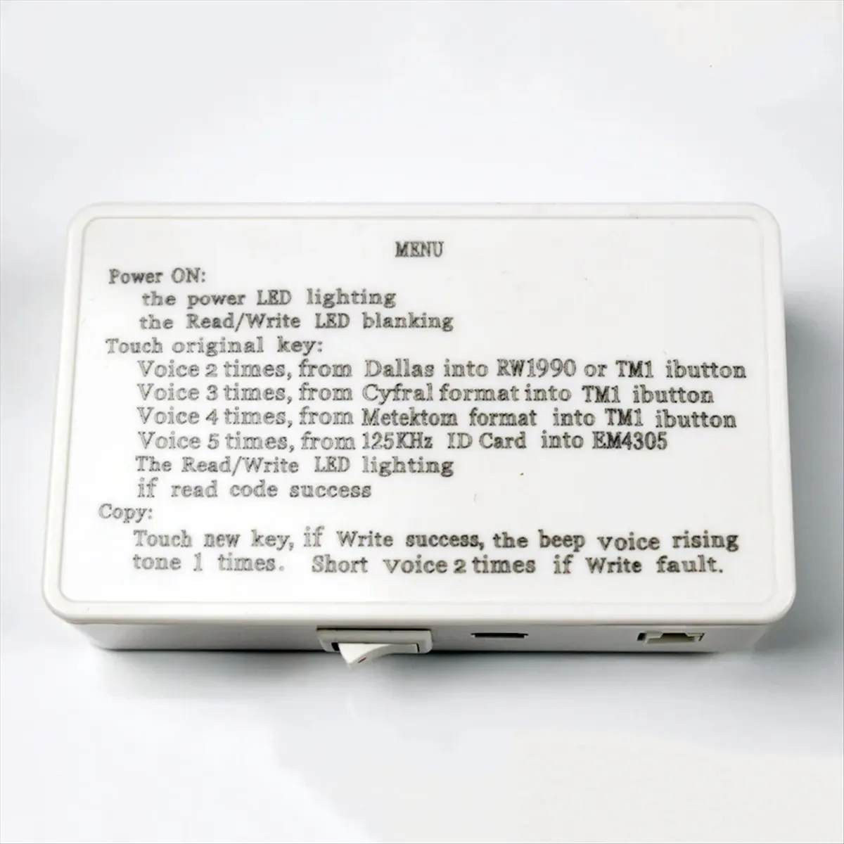 goodidea TM1 RFID Copier Duplicator Handheld RW1990 TM1990 TM1990B Ibutton DS-1990A 125KHz EM4305 T5577 EM4100 TM Card Reader,A
