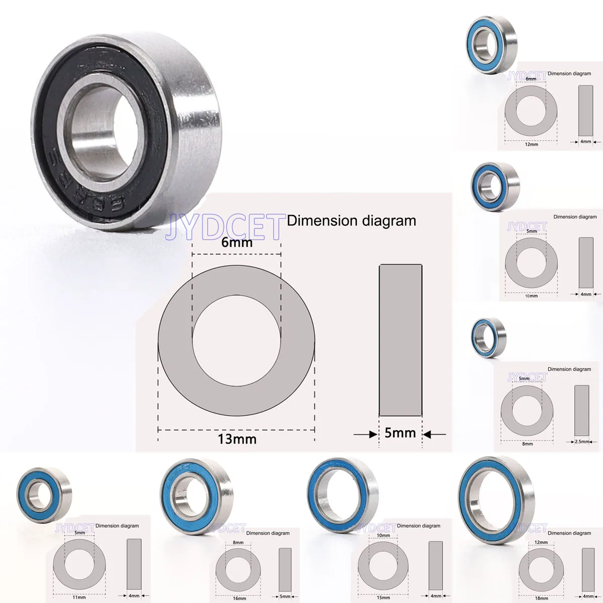 Rubber Sealed Bearing Miniature Ball Deep Groove (Various sizes) For All RC Model Car Heli and Plane