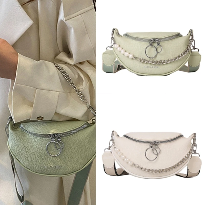 Women Chain Messenger Bag Trend Crossbody Bag Korean Style Shoulder Bag Simple Phone Bag PU Leather Change Purse