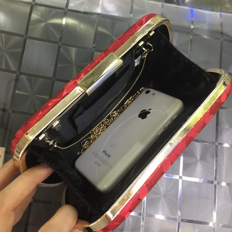 Nuevos bolsos de noche de piel de piedra, bolsos de cuero dorado para cena de boda, bolsos para fiesta y banquete con cadena, Mini bolso de mano
