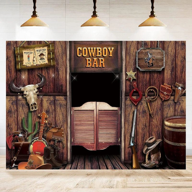 

Western Cowboy Photography Backdrop Party Supplies Decor Wild West Decor Cowboy Birthday Party Background Supplie Banner